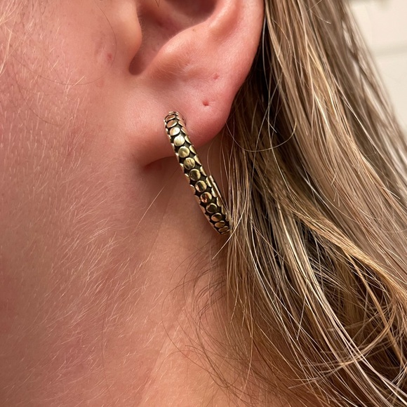 Brand New John Hardy Silver and 18ct Gold Dot earrings - Picture 14 of 14